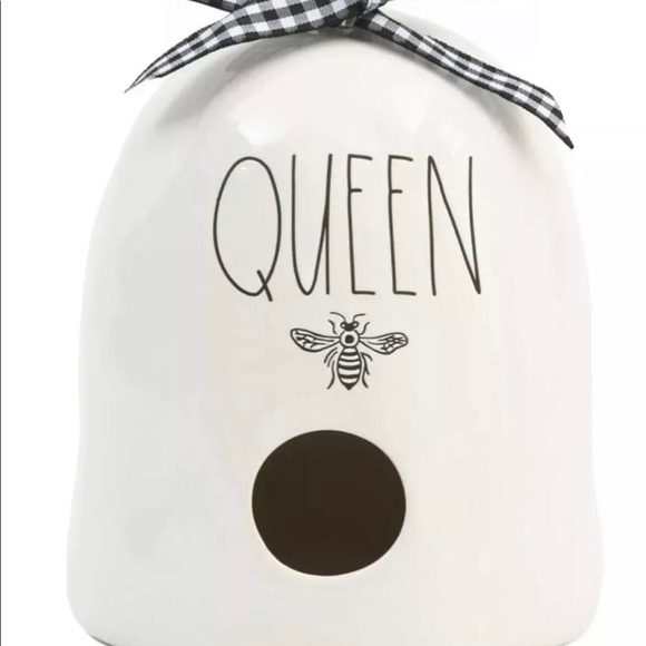 Rae Dunn Queen Bee Ceramic Bird House - Picture 3 of 4